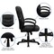Emma and Oliver Mid-Back Fabric Executive Swivel Office Chair with Three Line Horizontal Stitch Back and Arms
